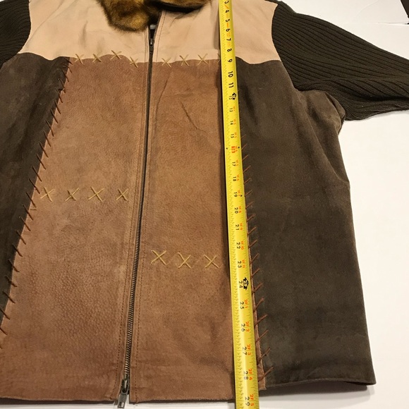 Fashion Bug Womens Brown Sz 22 Leather Jacket - Picture 7 of 7